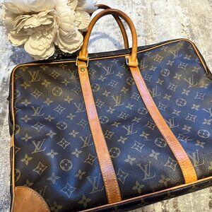 LOUIS VUITTON Vintage Monogram Porte Documents Voyage Laptop Briefcase Bag